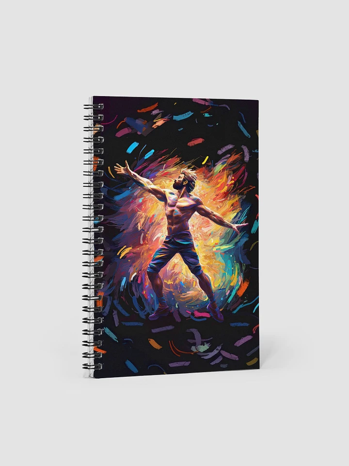 Abstract Colorful Dancer – Male Physique Spiral Notebook product image (1)
