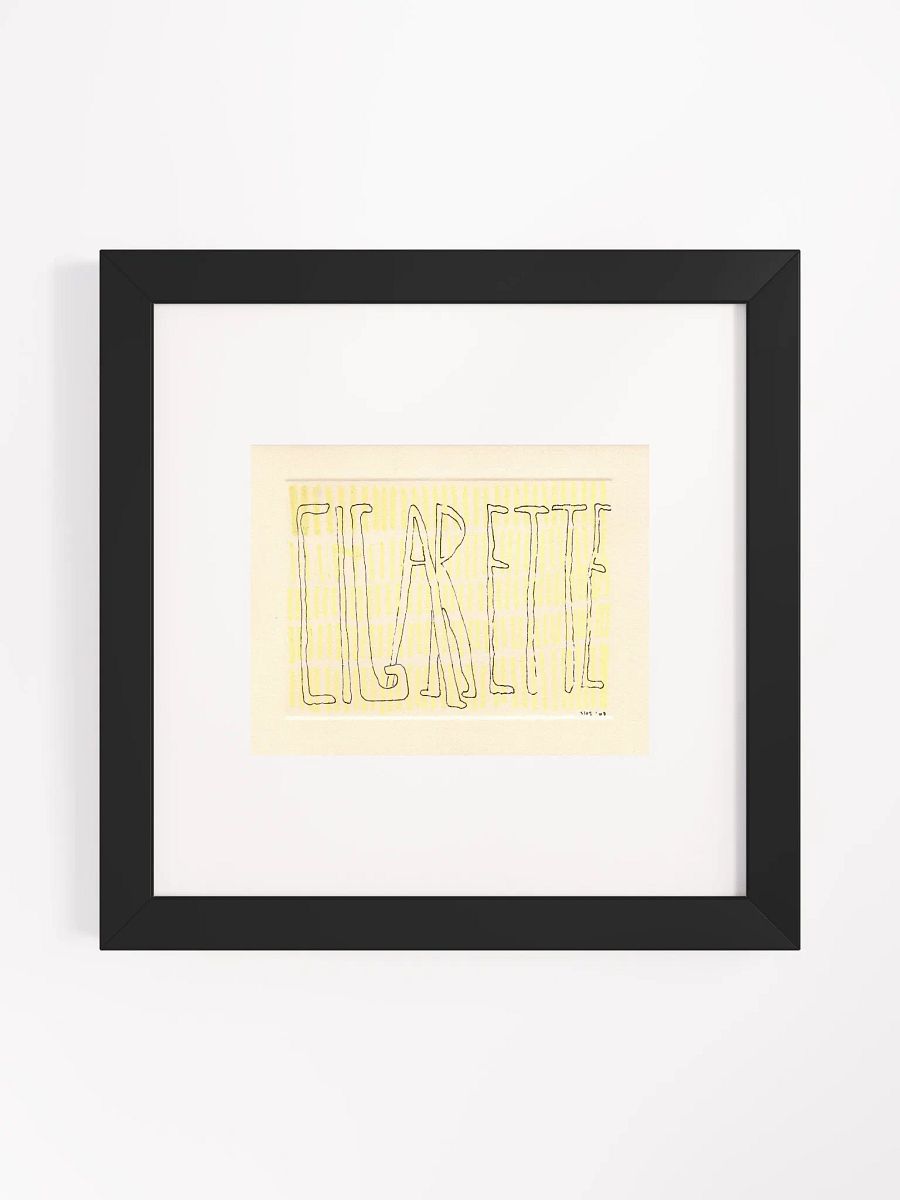 Cigarette Panel Card Print Framed product image (2)