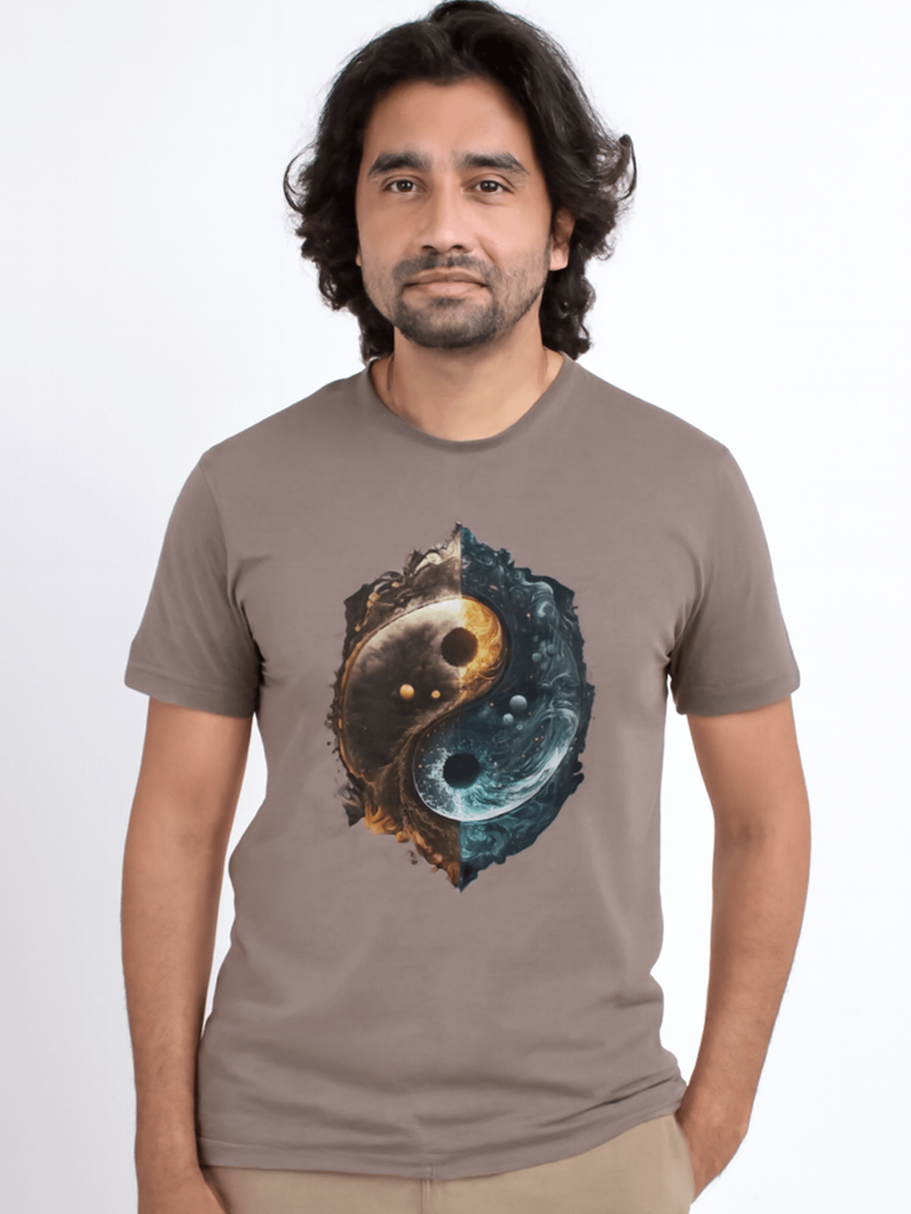 Cosmic Harmony Yin-Yang T-Shirt product image (1)