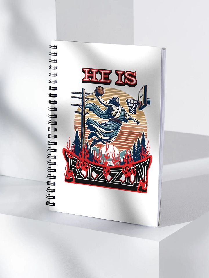 He Is Rizzin Basketball Jesus Slam Dunk Spiral Notebook product image (1)