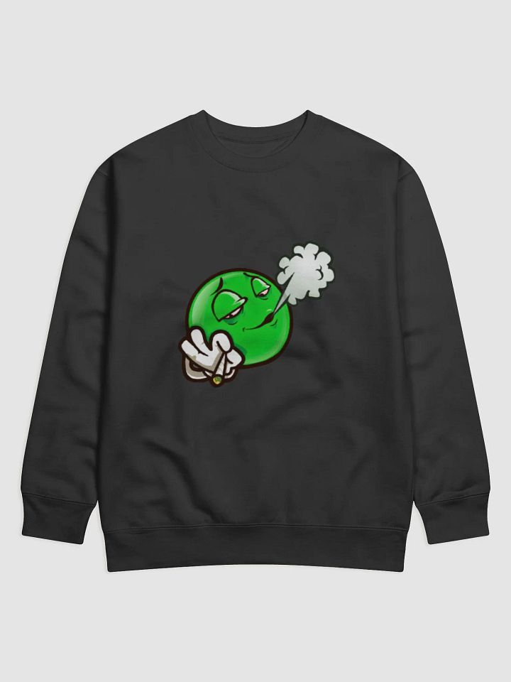 Smug Smoker Green Emoticon Premium Sweatshirt product image (1)