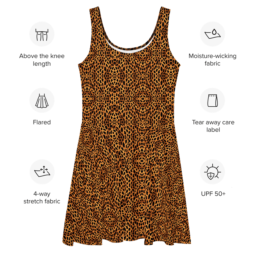 Wild Elegance: Jaguar Print Skater Dress for Statement Style product image (5)