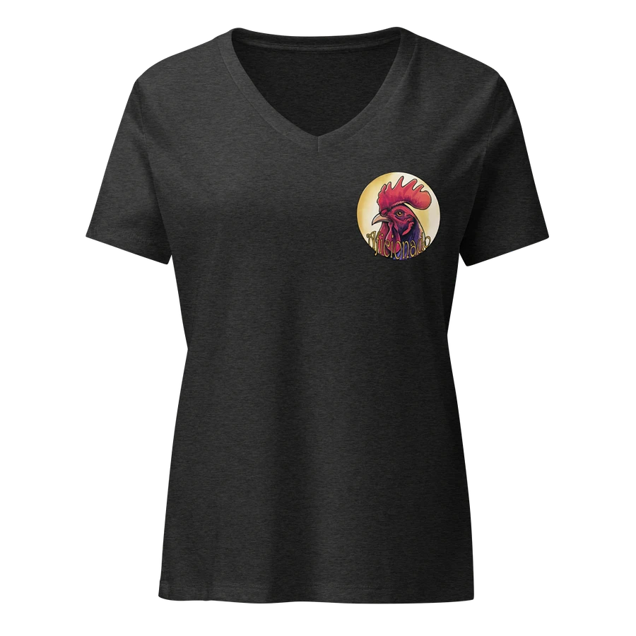 Back Print V-Neck women's cock aficionado T-shirt product image (38)