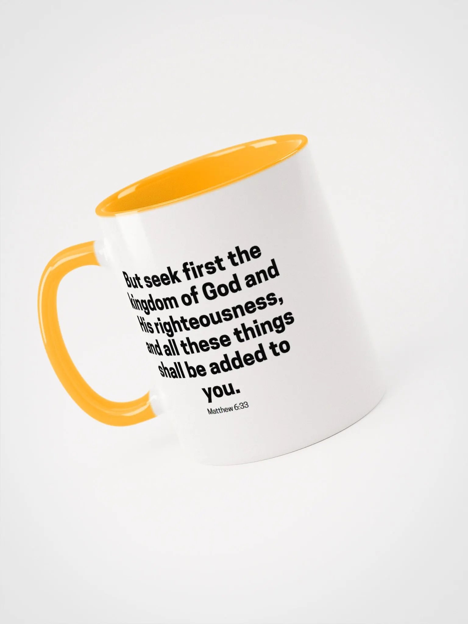 But Seek First The Kingdom Of God And His Righteousness Matthew 6:33 Two-Tone Mug 11/15oz product image (3)