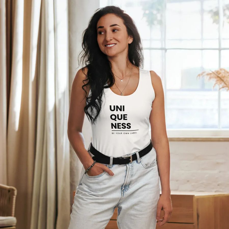 UNIQUENESS Typography Women's Tank Top product image (6)