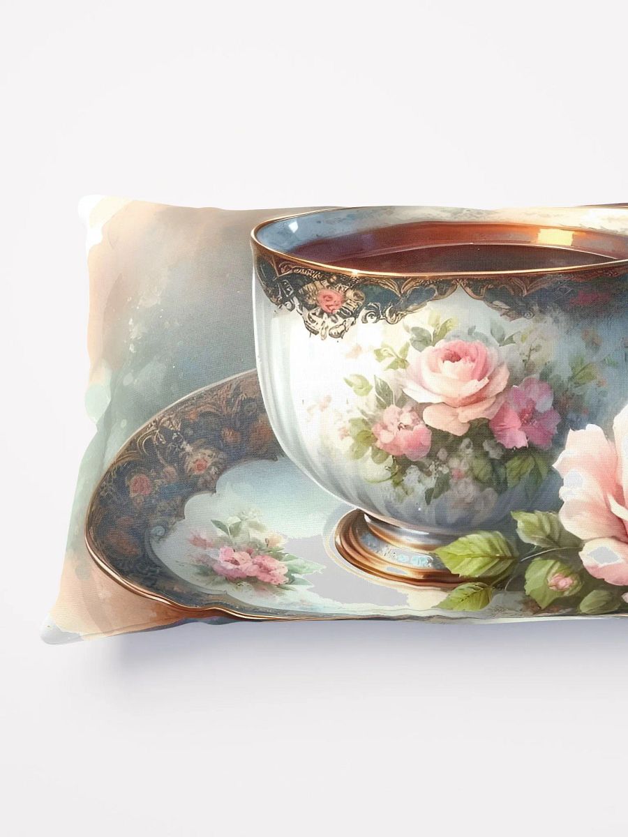 Floral Vintage Rose Teacup Pillow product image (3)