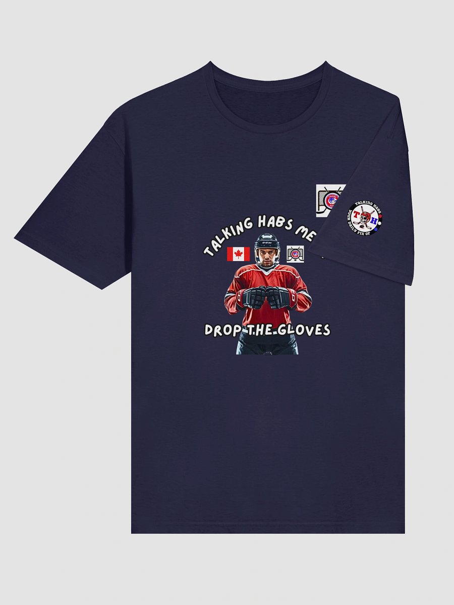 Talking Habs Drop the Gloves Black Design T-Shirt product image (6)