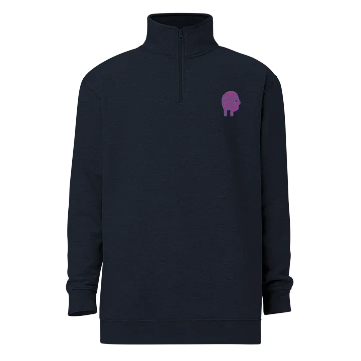 In My Head (berry design) embroidered quarter zip product image (12)