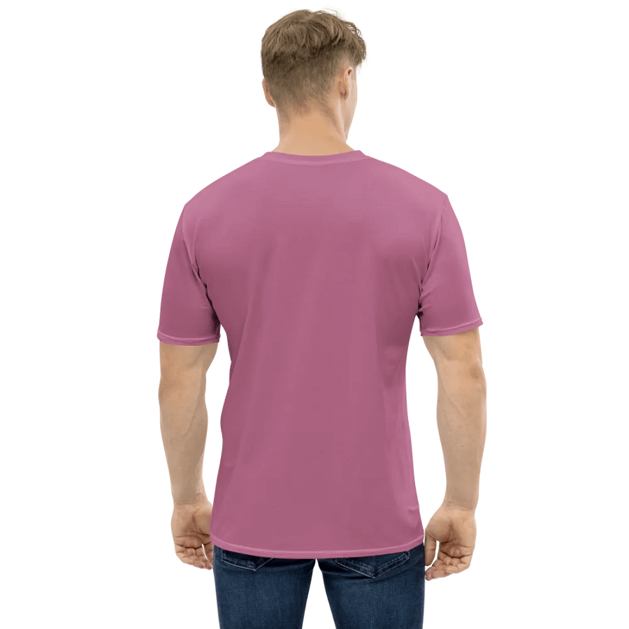 Plain Medium Dark Carnation Pink True Summer Men's Crewneck Polyester Heavyweight Premium T-Shirt by Treasure Pie product image (3)