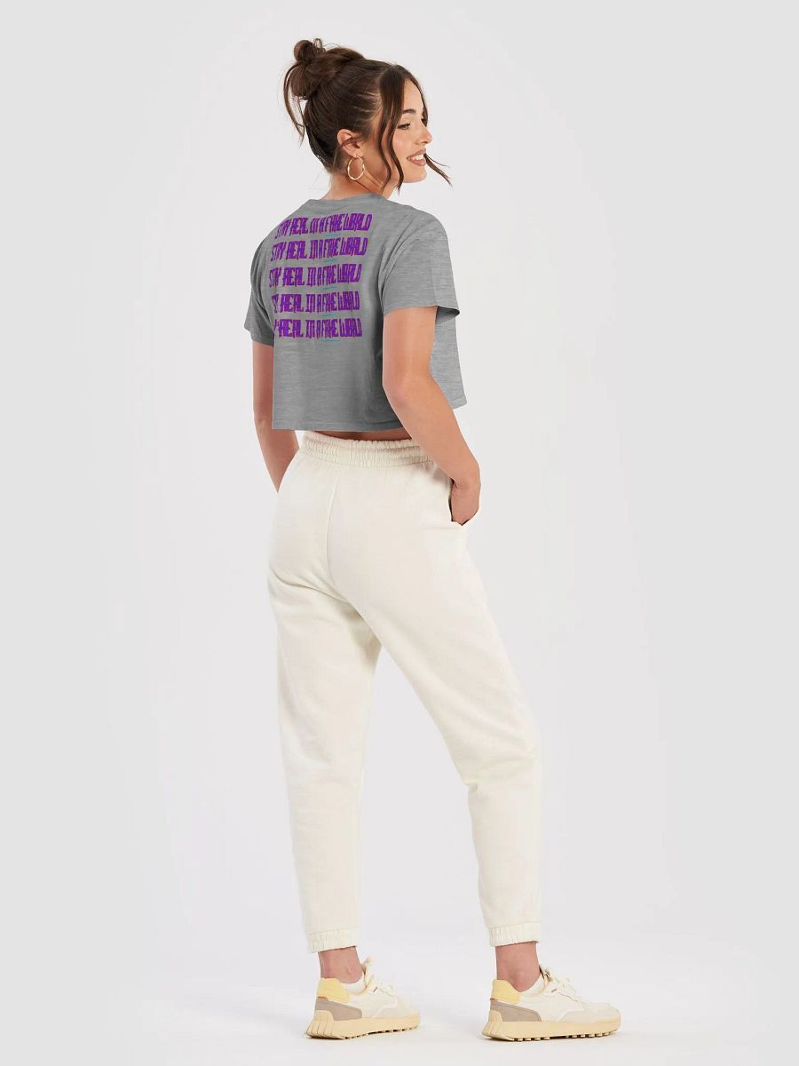 STAY REAL IN A FAKE WORLD WOMENS CROP TOP product image (8)