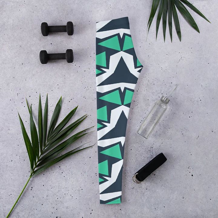 Symmetric Green Arrow All-Over Leggings product image (2)