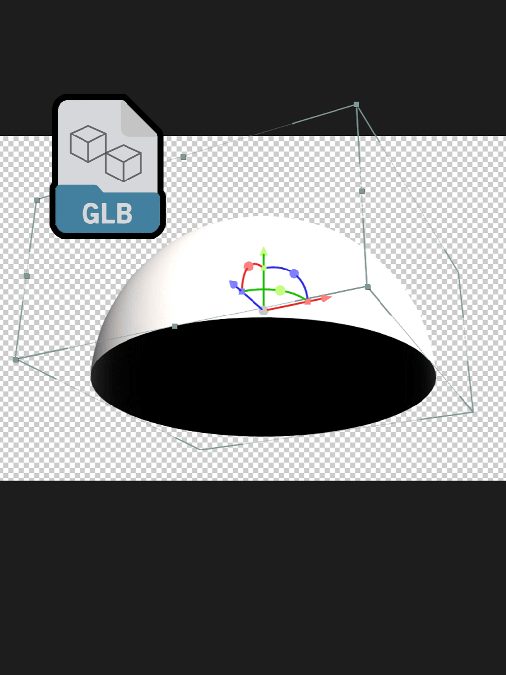 Hemisphere for 3D Luma Mattes model product image (1)