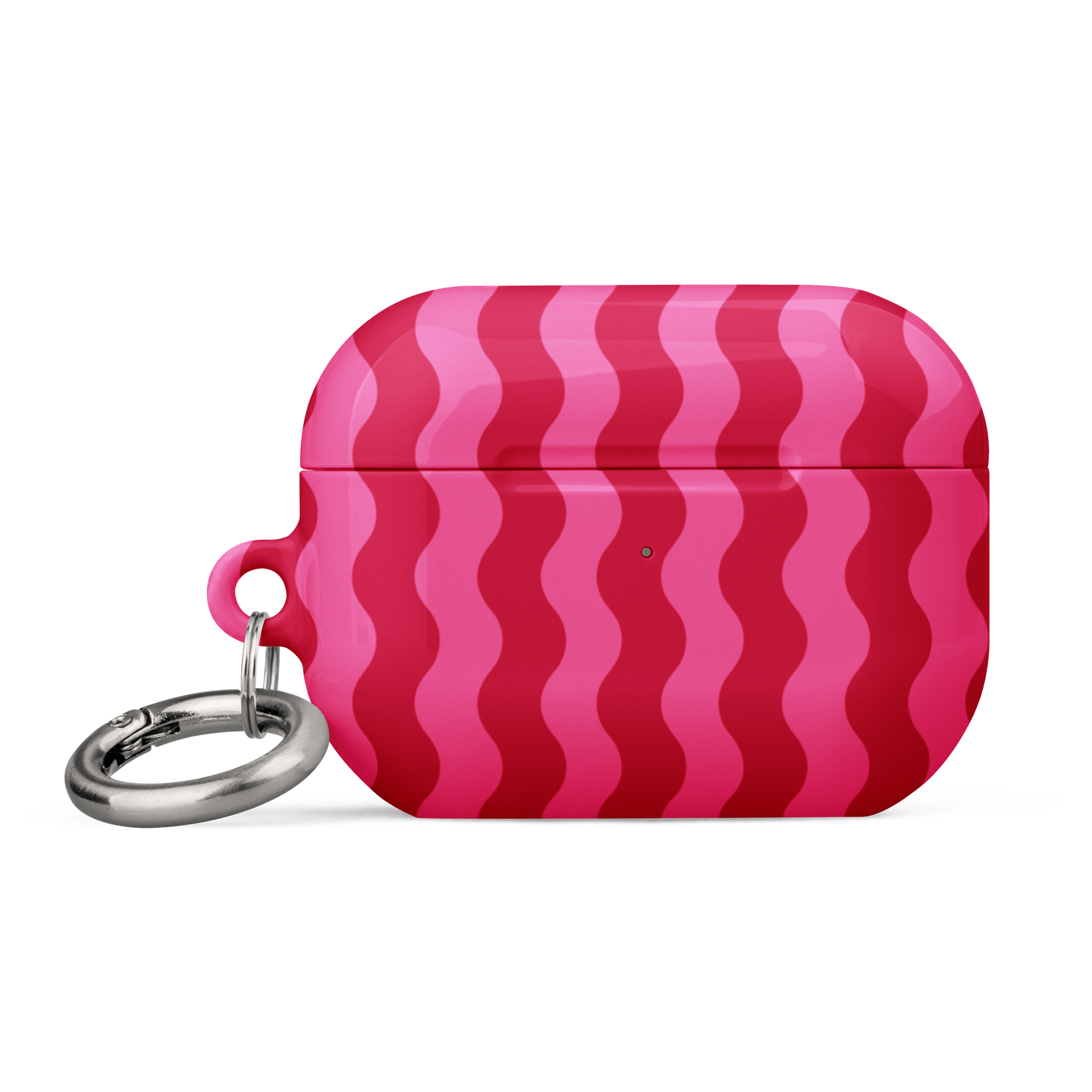 Red and Pink Candy Striped Waves - Aipods Case product image (1)