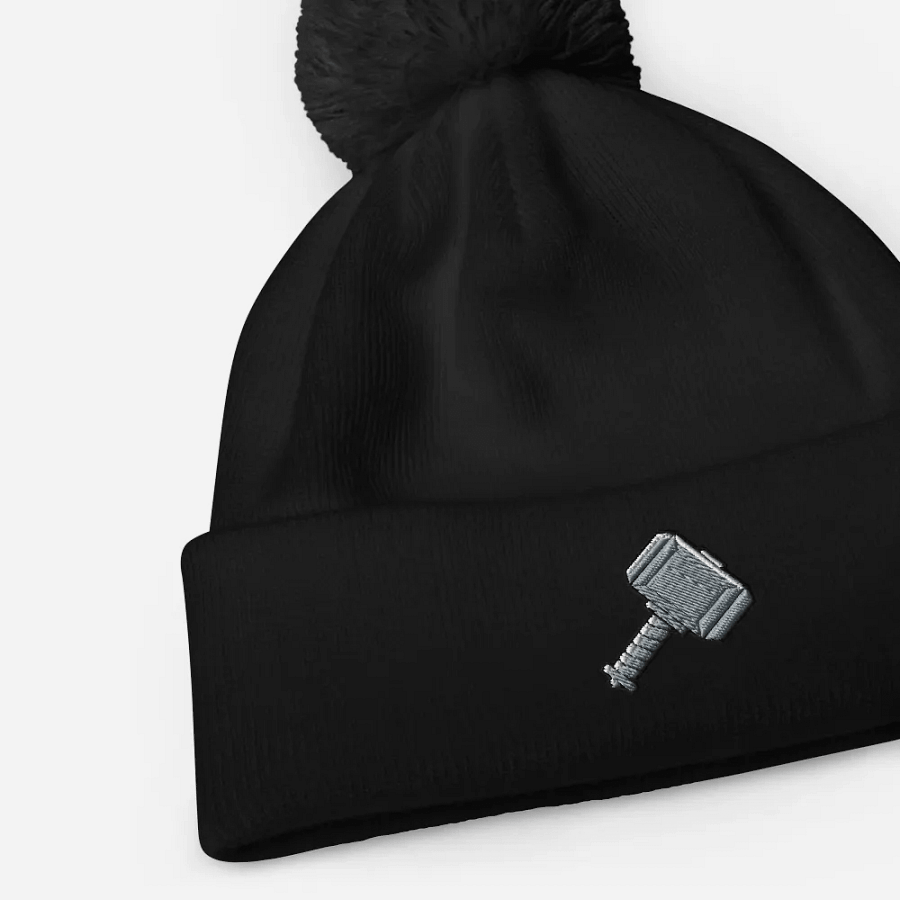 Graphic Hammer Pom-Pom Beanie product image (3)