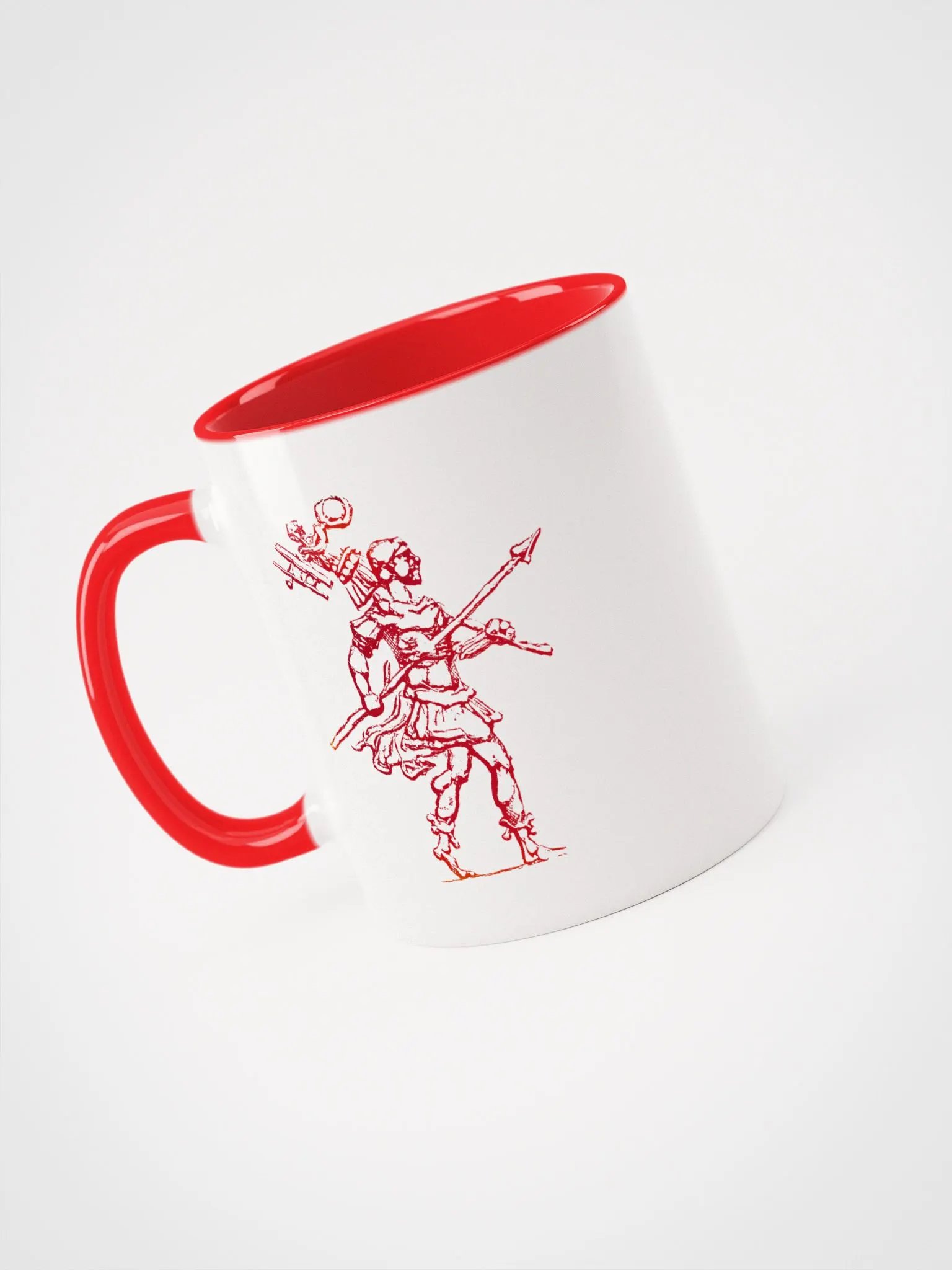 SPQR Roman Galley and Walking Mars Roman Art, Coffee & Tea Mug with Red Color Inside product image (2)