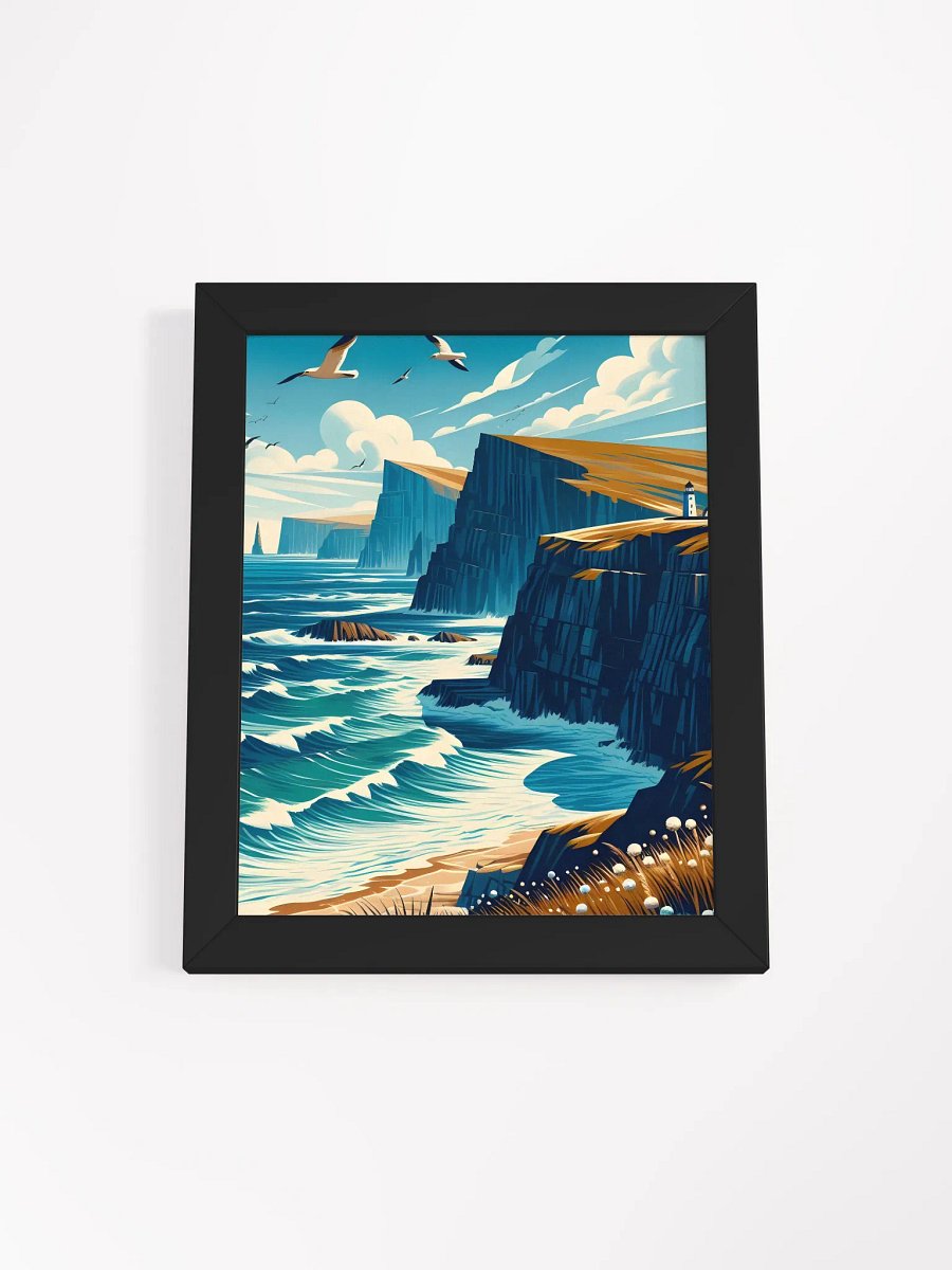 Sea Cliffs Matte Poster In Frame product image (2)