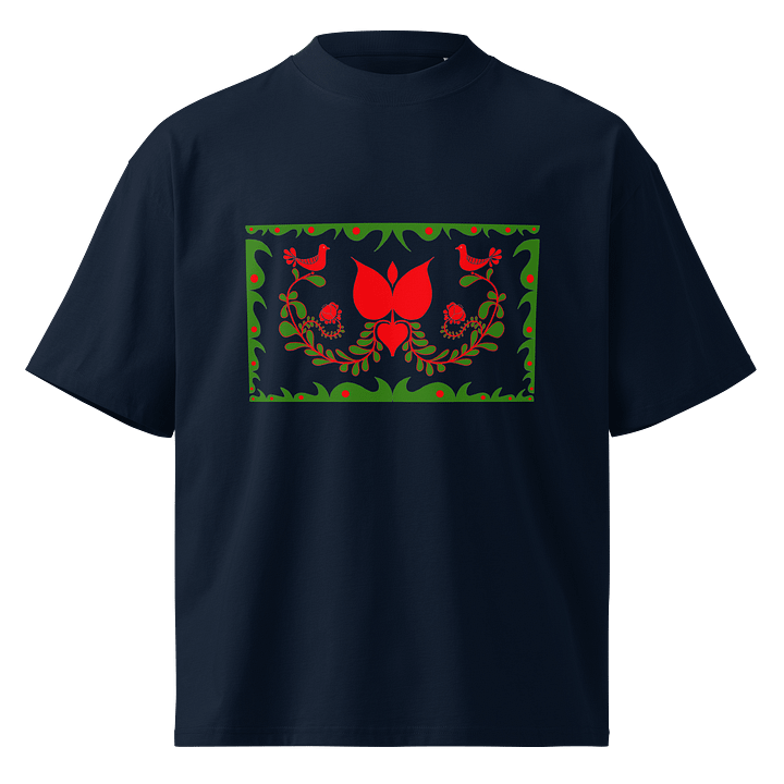 Hungarian Folk Art Red Birds Organic T-Shirt product image (1)