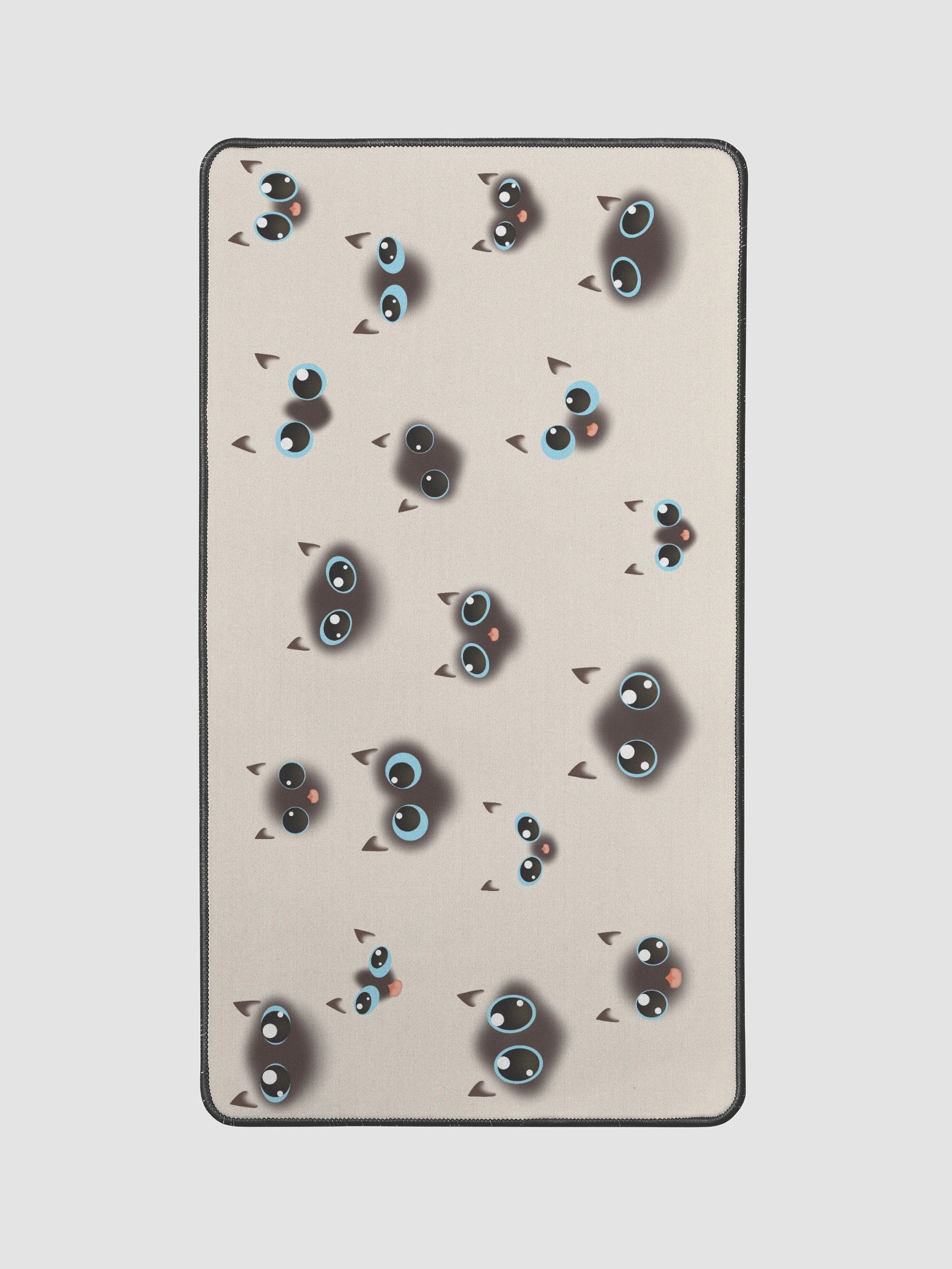 Cute Siamese Cat Faces (Blue Eyes) Desk Mat 12" x 22" product image (1)