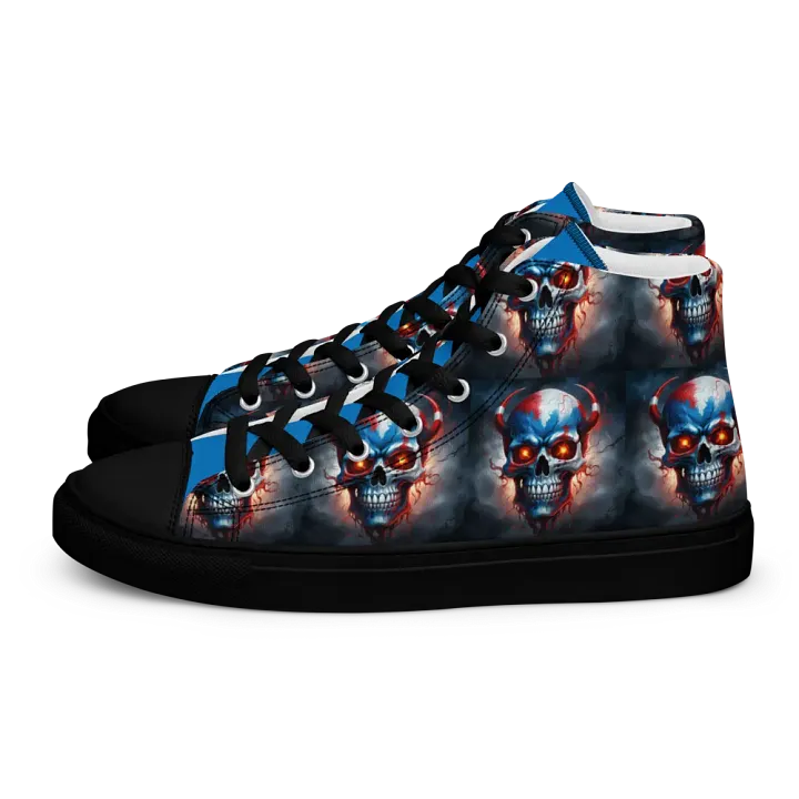 Fiery Skulls Men's High Top Shoes product image (1)