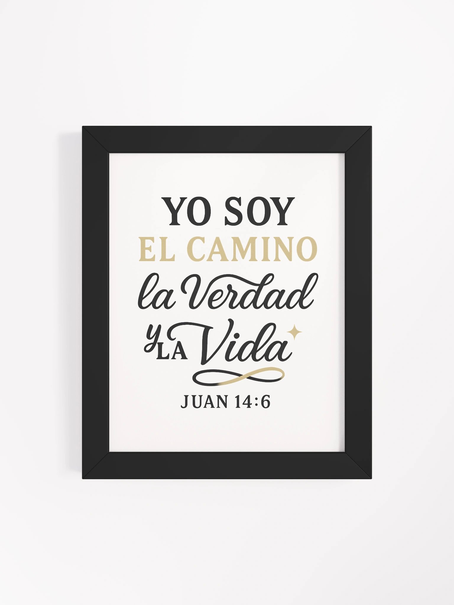 Framed Christian Poster – “Yo Soy el Camino, la Verdad y la Vida” – Spanish John 14:6 product image (4)