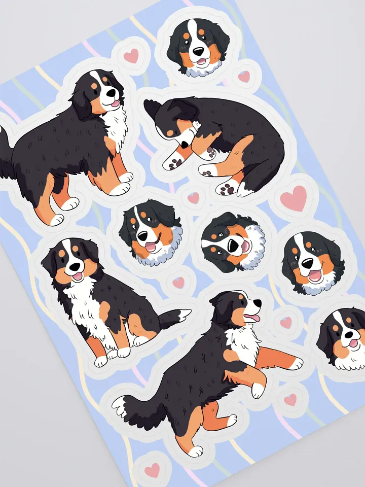Bernese Mountain Dog Love Sticker Sheet product image (2)