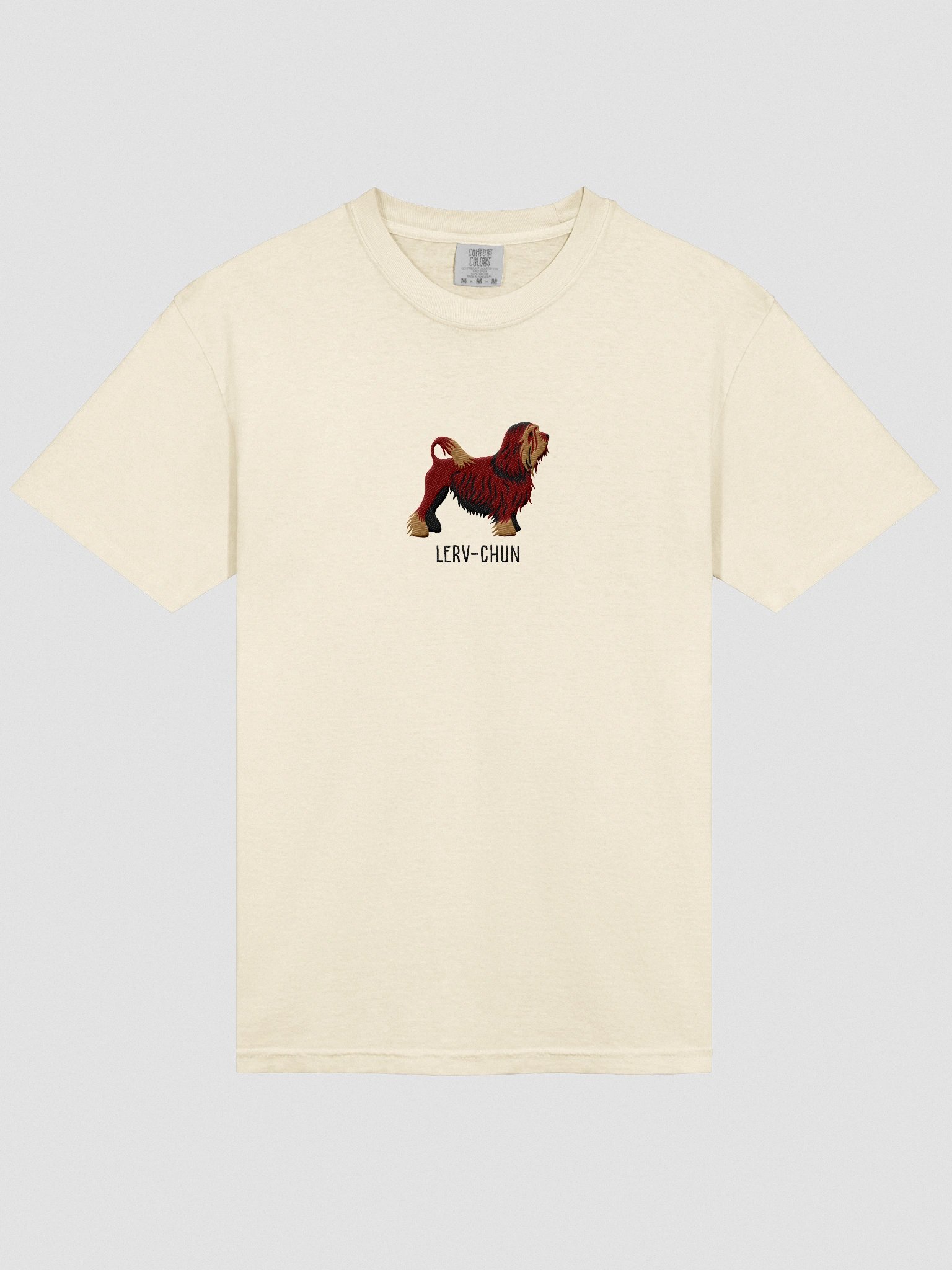 Lerv-Chun T-Shirt(Embroidered) of a Lowchen(Chocolate) product image (6)