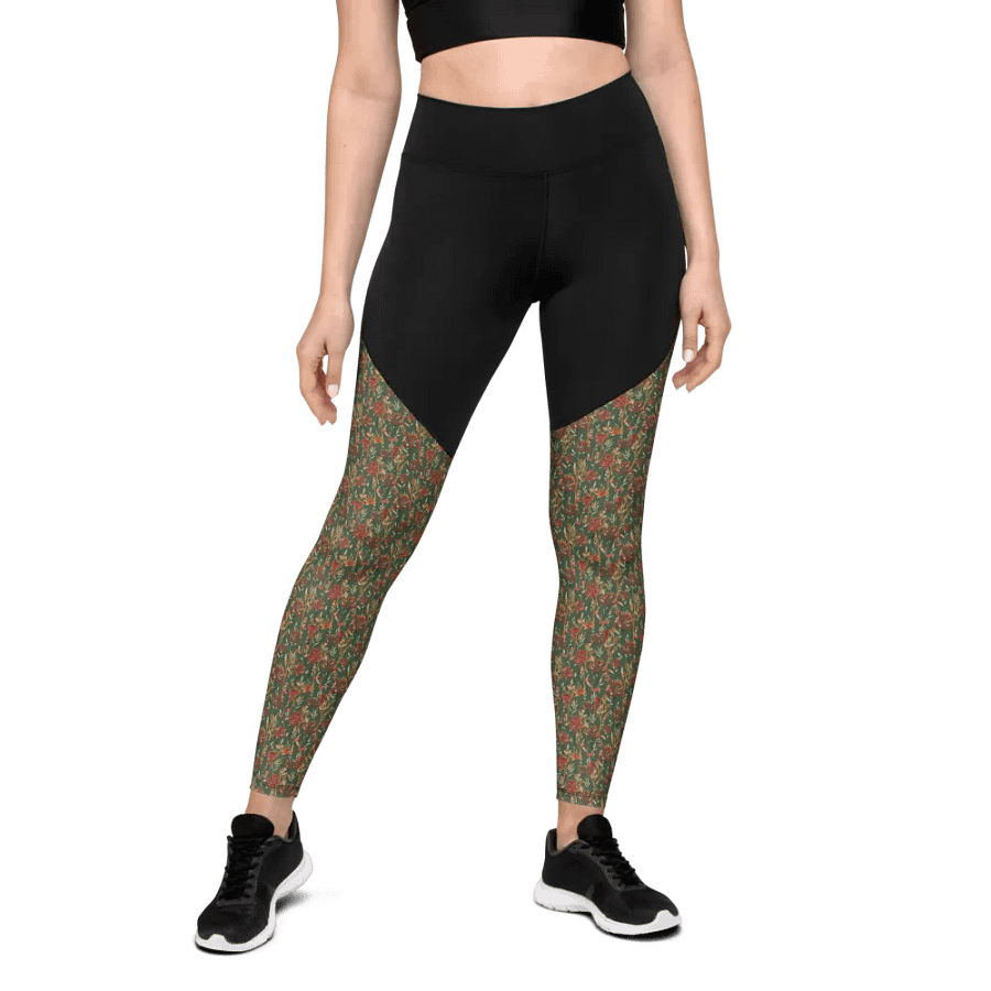 Brown All-Over Print Sports Leggings product image (3)