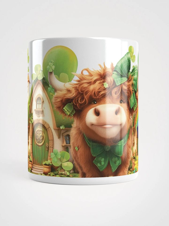 Luck of the Highland Cow White Glossy Mug product image (2)