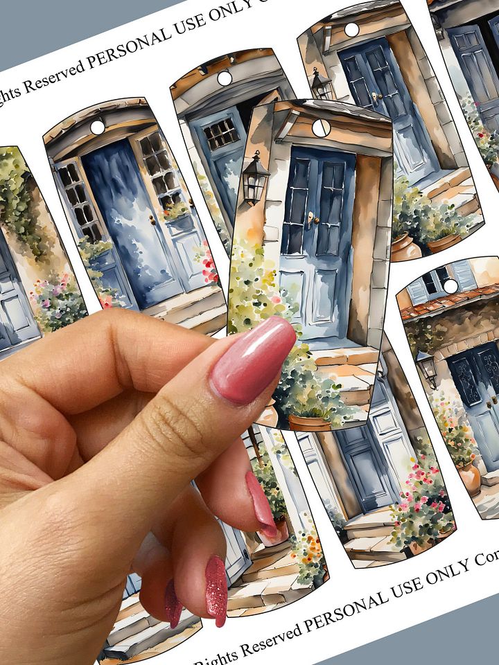 French Blue Doors Printable Gift Tags Collection product image (1)