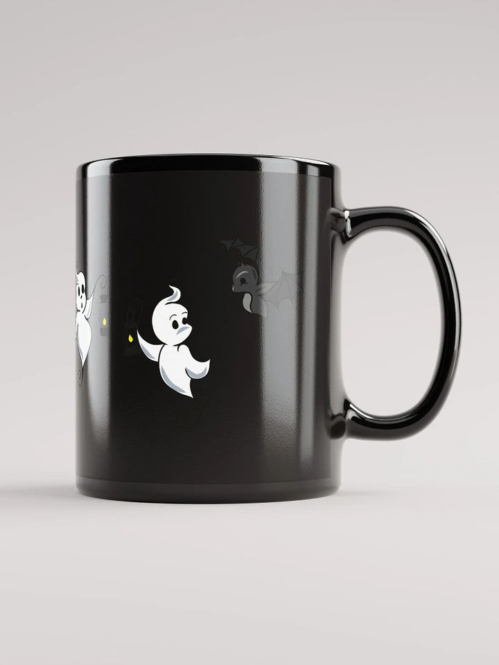 Ghosts and Bat Black Glossy Mug product image (2)