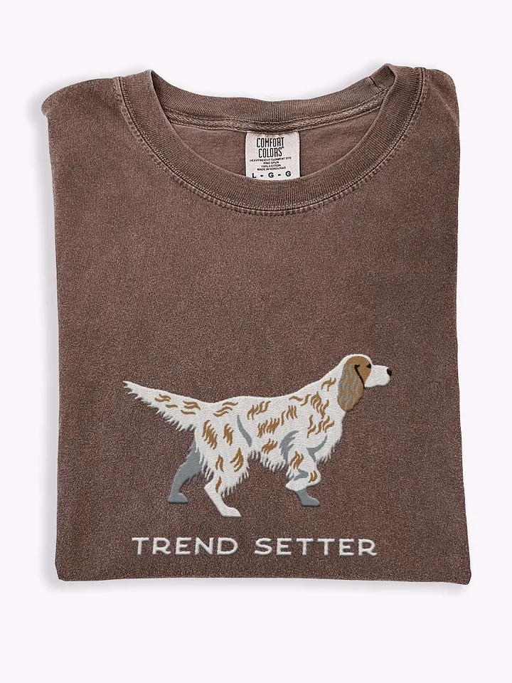 Trend Setter T-Shirt(Embroidered) of an English Setter(Brown) product image (1)
