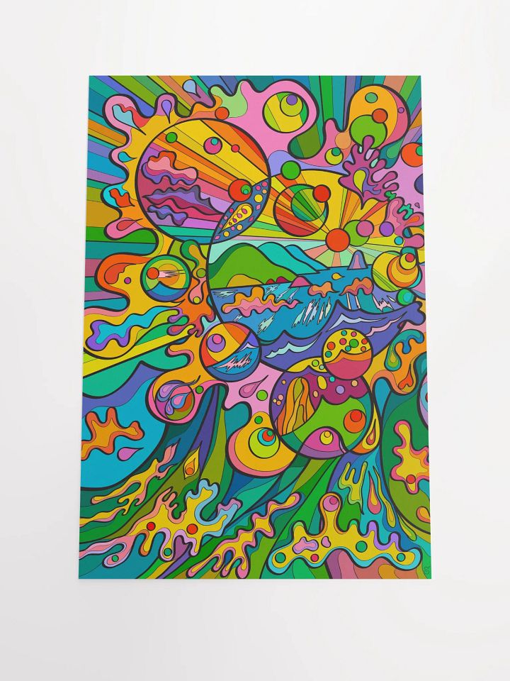 Vibrant Matte Poster Prints - Bright Sea Bubbles product image (1)