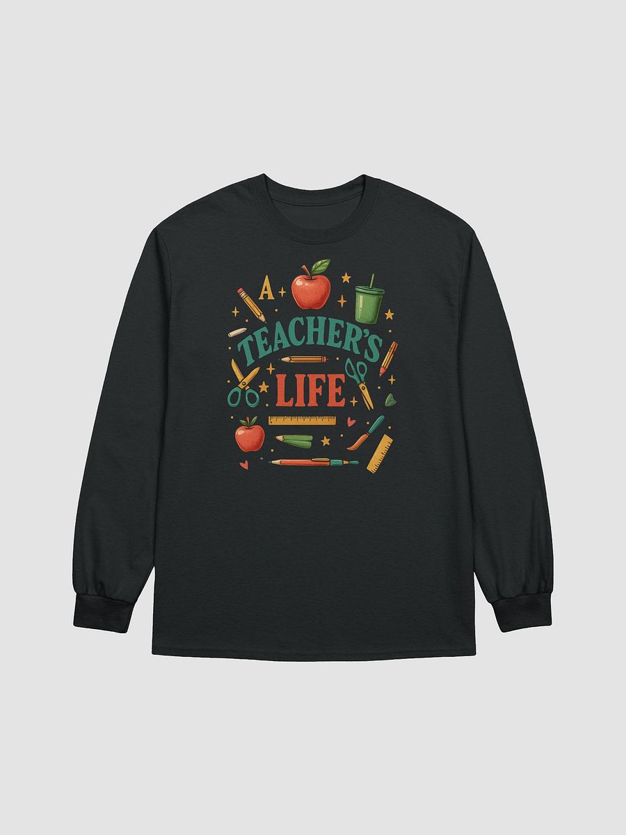 A Teacher’s Life Long Sleeve Shirt – Vintage Educator Tee product image (1)