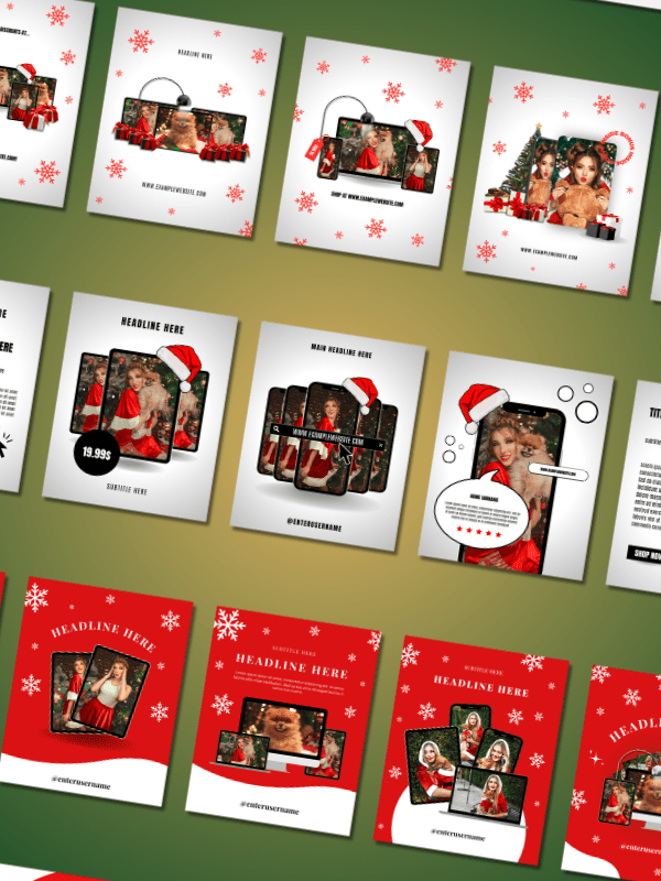 MRR/PLR Christmas Instagram Templates product image (5)