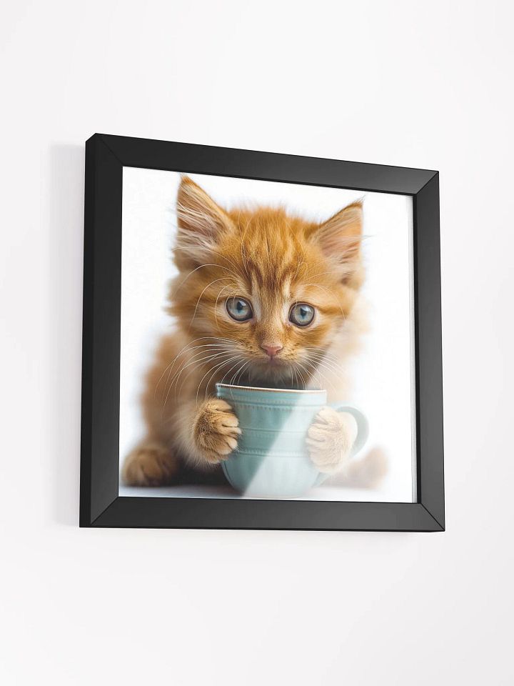 Coffee Lover Cute Orange Kitten Art product image (2)