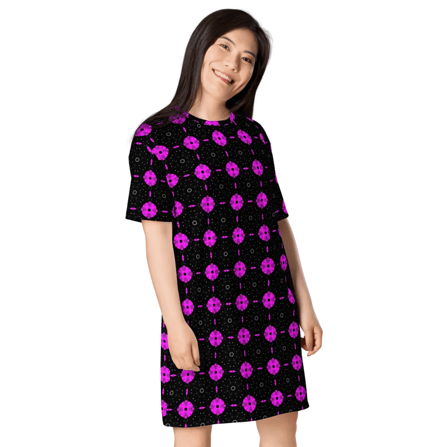 Abstract Pink Shapes T Shirt Dress product image (8)