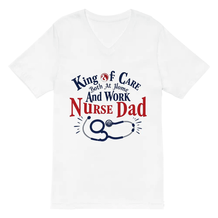 King of Care Nurse Dad V-Neck Tee product image (2)