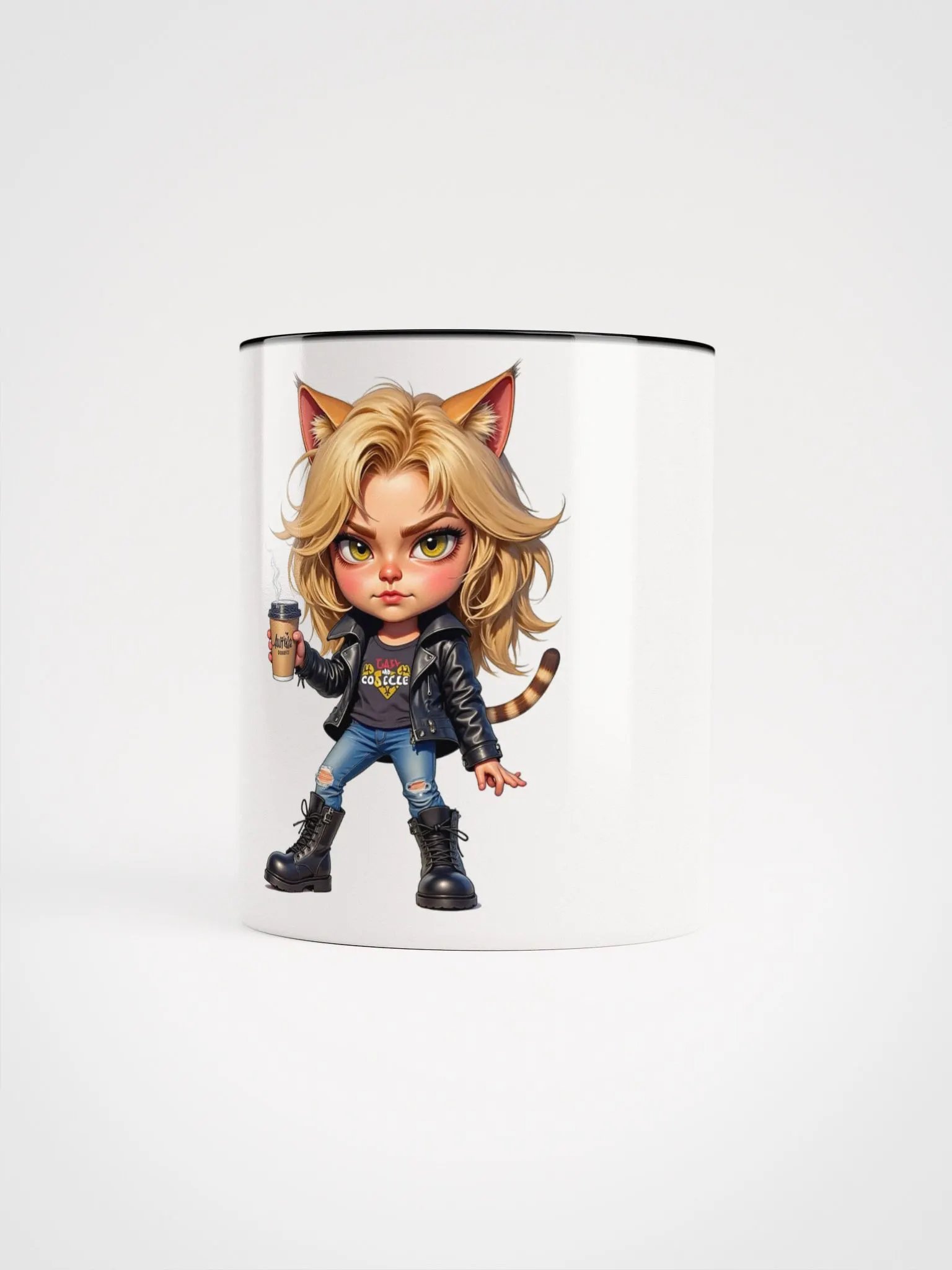 Chibi Cat Barista Ceramic Mug product image (67)
