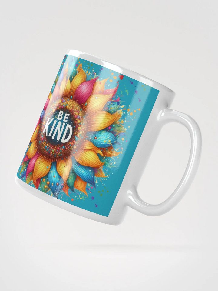 Be Kind Paint Flower Shaped Splash White Mug product image (2)