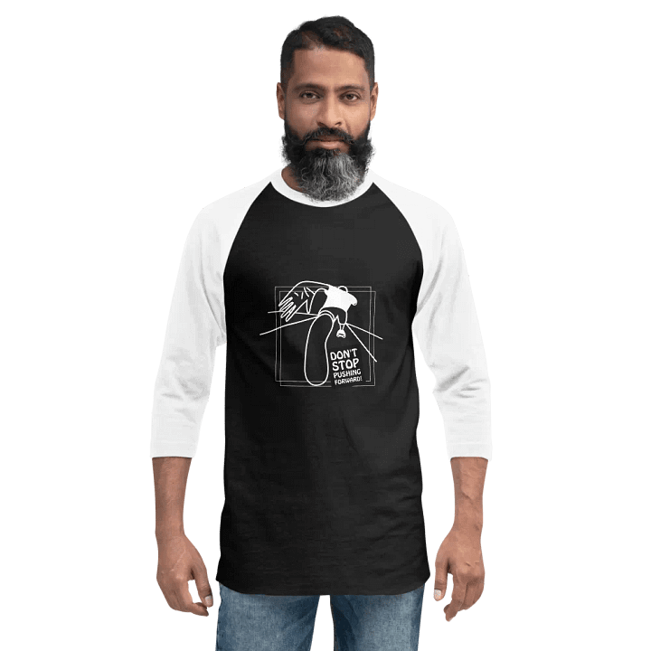 American Style College Raglan Tee - Black/White product image (2)