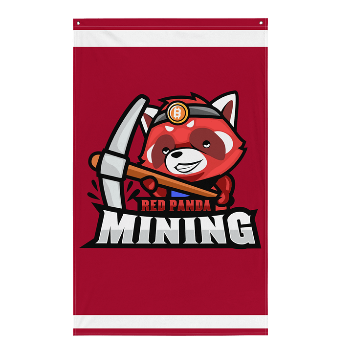Red Panda Mining Flag product image (1)