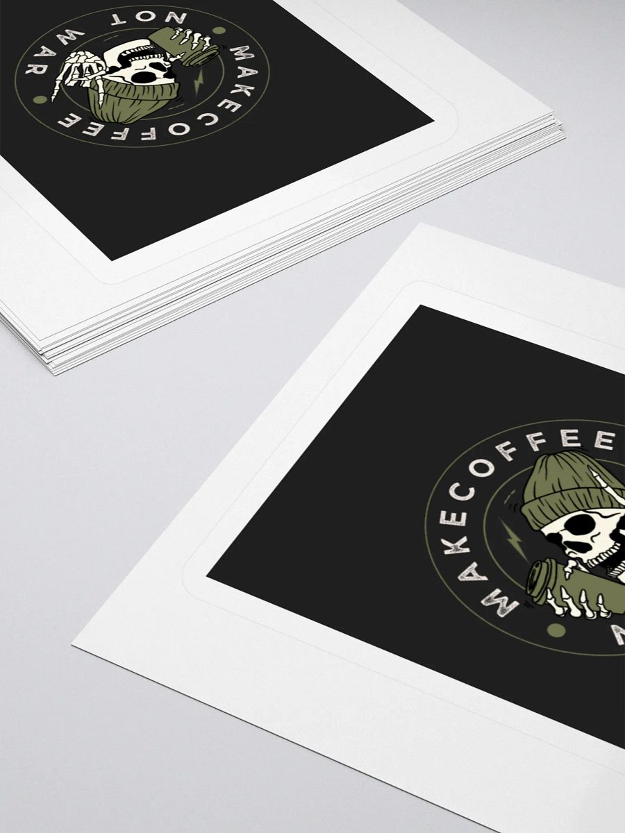 Peaceful Coffee Skeleton Sticker product image (14)