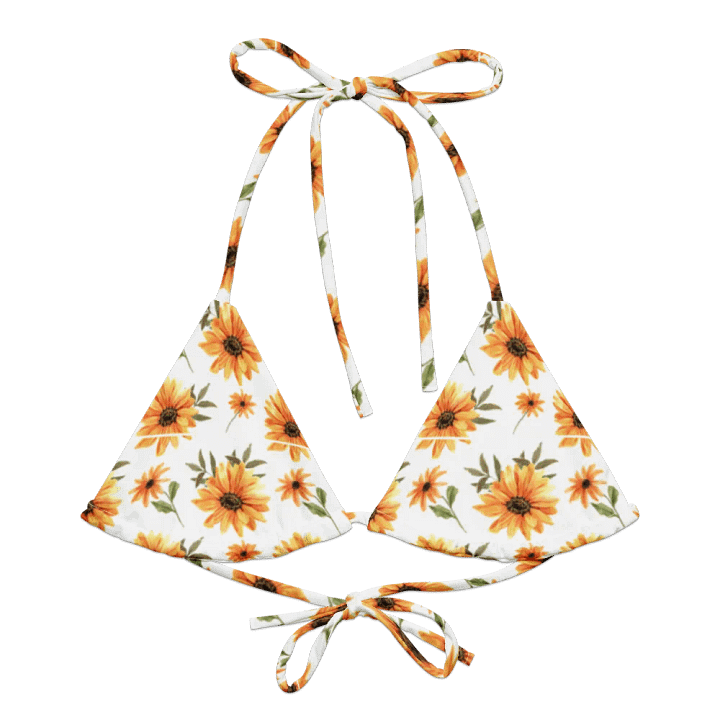 Watercolour Floral Pattern String Bikini Top - v5 product image (2)