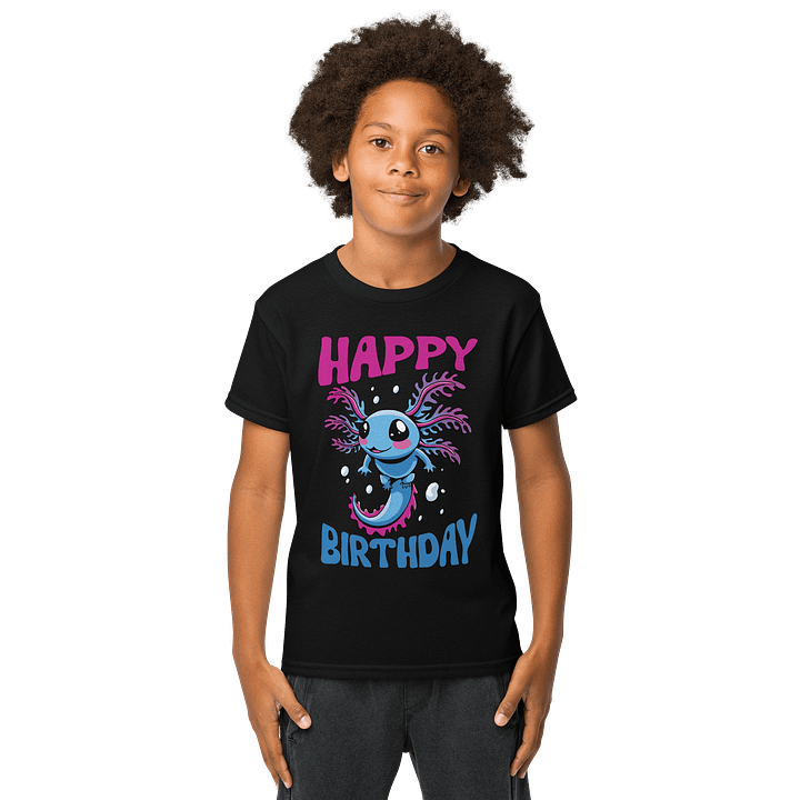 Happy Birthday (Water Axolotl) T-Shirt For Kids product image (1)