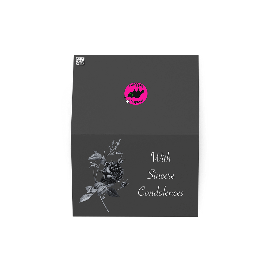 Sincere Rose Condolences Card product image (2)