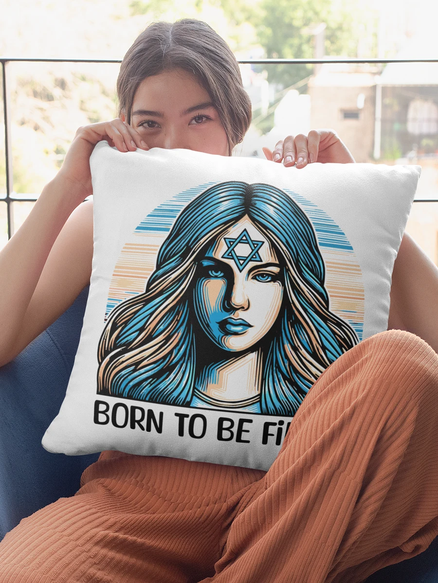 Born to Be Fierce Jewish Woman Pillow product image (1)