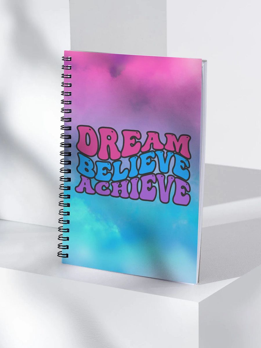Dream Believe Achieve Inspirational Spiral Notebook Journal product image (4)