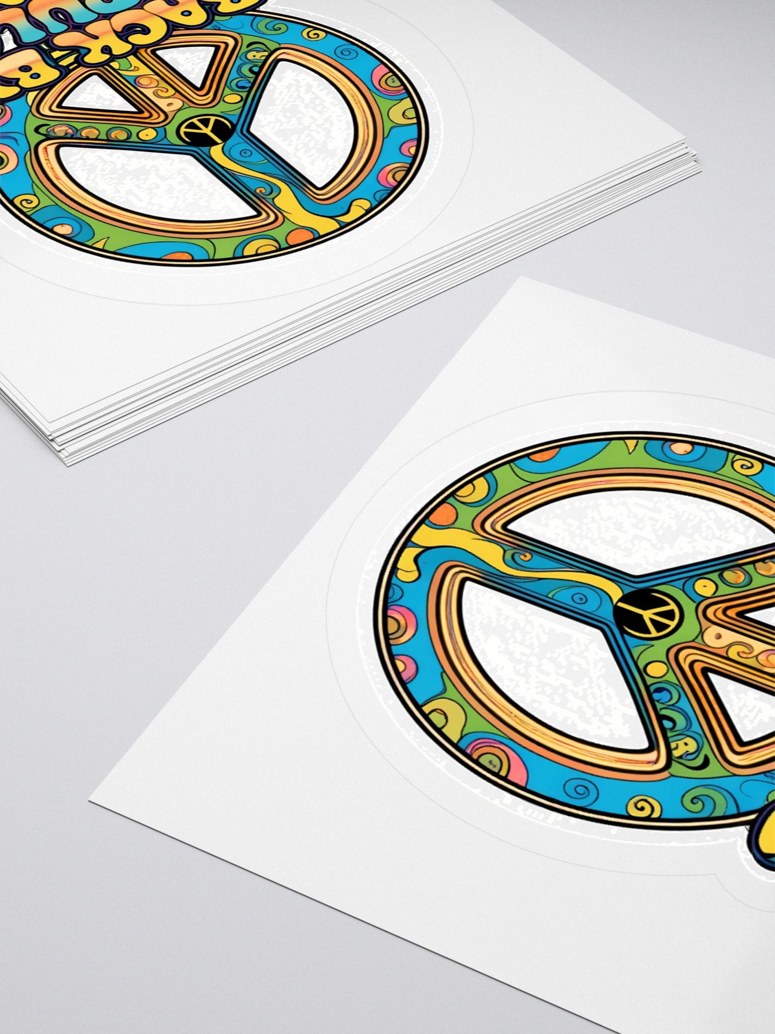 Retro Peace Symbol Kiss-Cut Stickers product image (12)