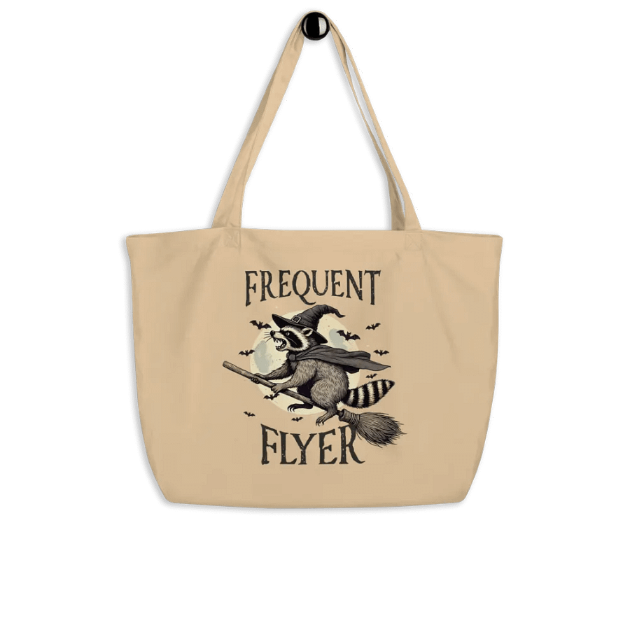 Witchy Raccoon Organic Tote Bag product image (4)