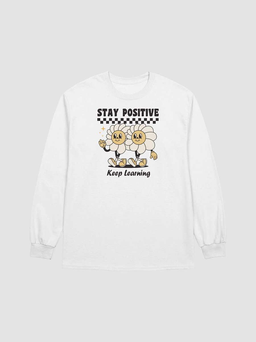 Stay Positive Keep Learning Teacher Vibes With Vintage Flower Long Sleeve T-Shirt product image (1)